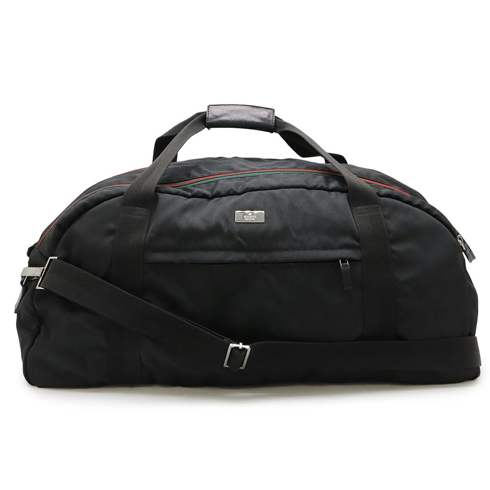 Gucci Boston bag travel handbag shoulder canvas leather black